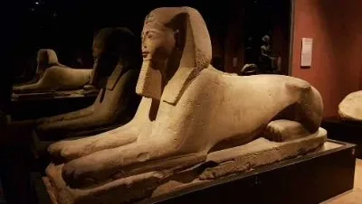 An exhibit at the Egyptian Museum of Turin