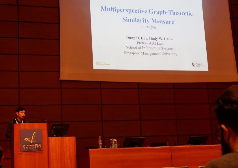 Presenting the Multiperspective Graph-Theoretic Similarity Measure paper at CIKM 2018