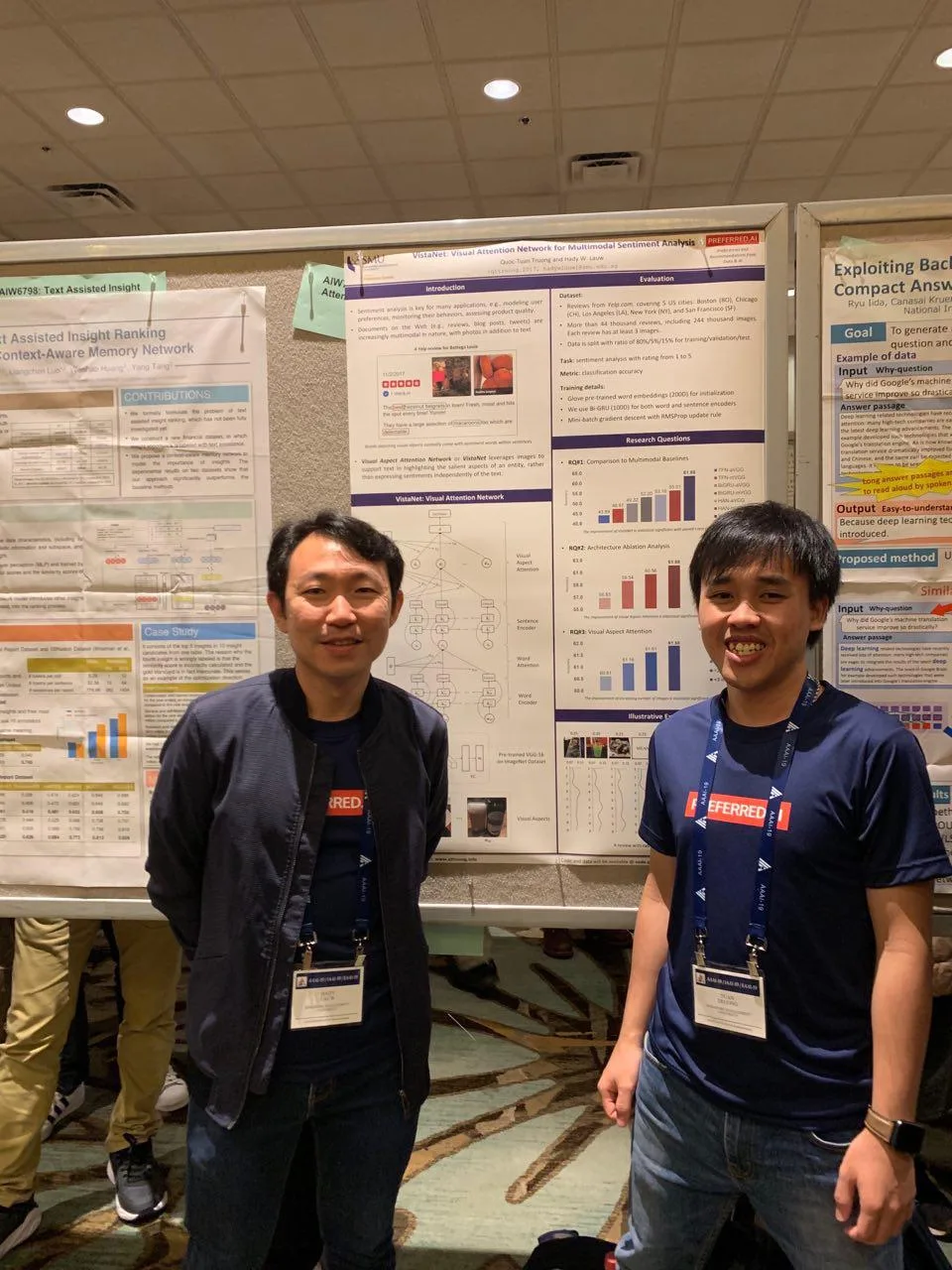 Hady and Tuan at the poster session for VistaNet