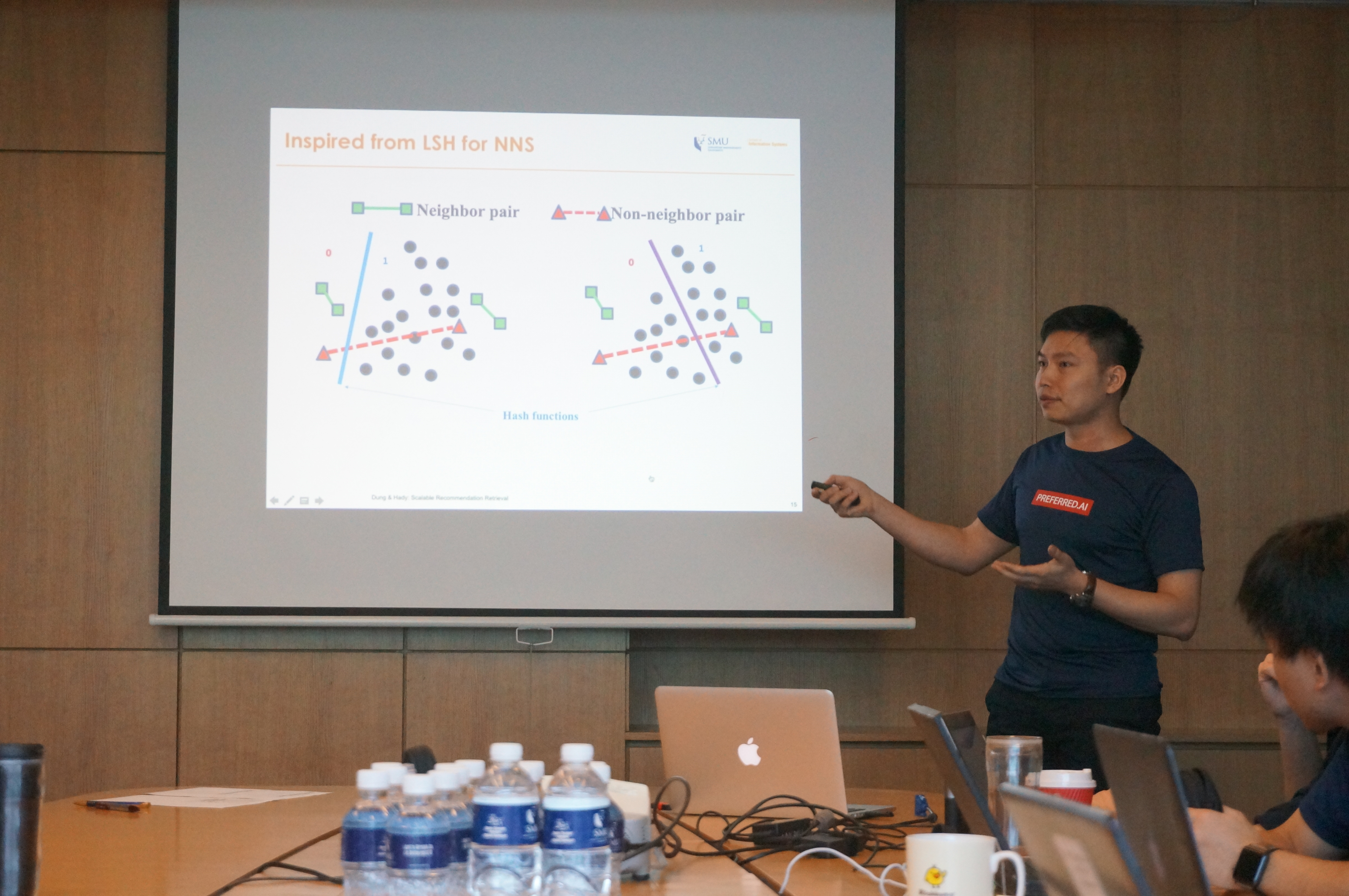 Andrew explained how Locality Sensitive Hashing or LSH could be used to enable fast nearest neighbor search