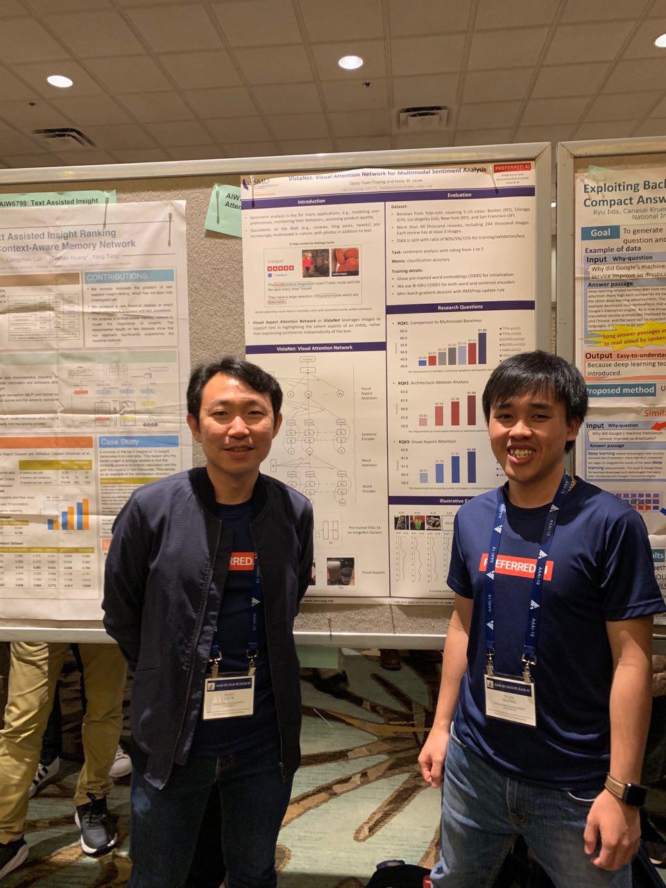 Hady and Tuan at the poster session for VistaNet