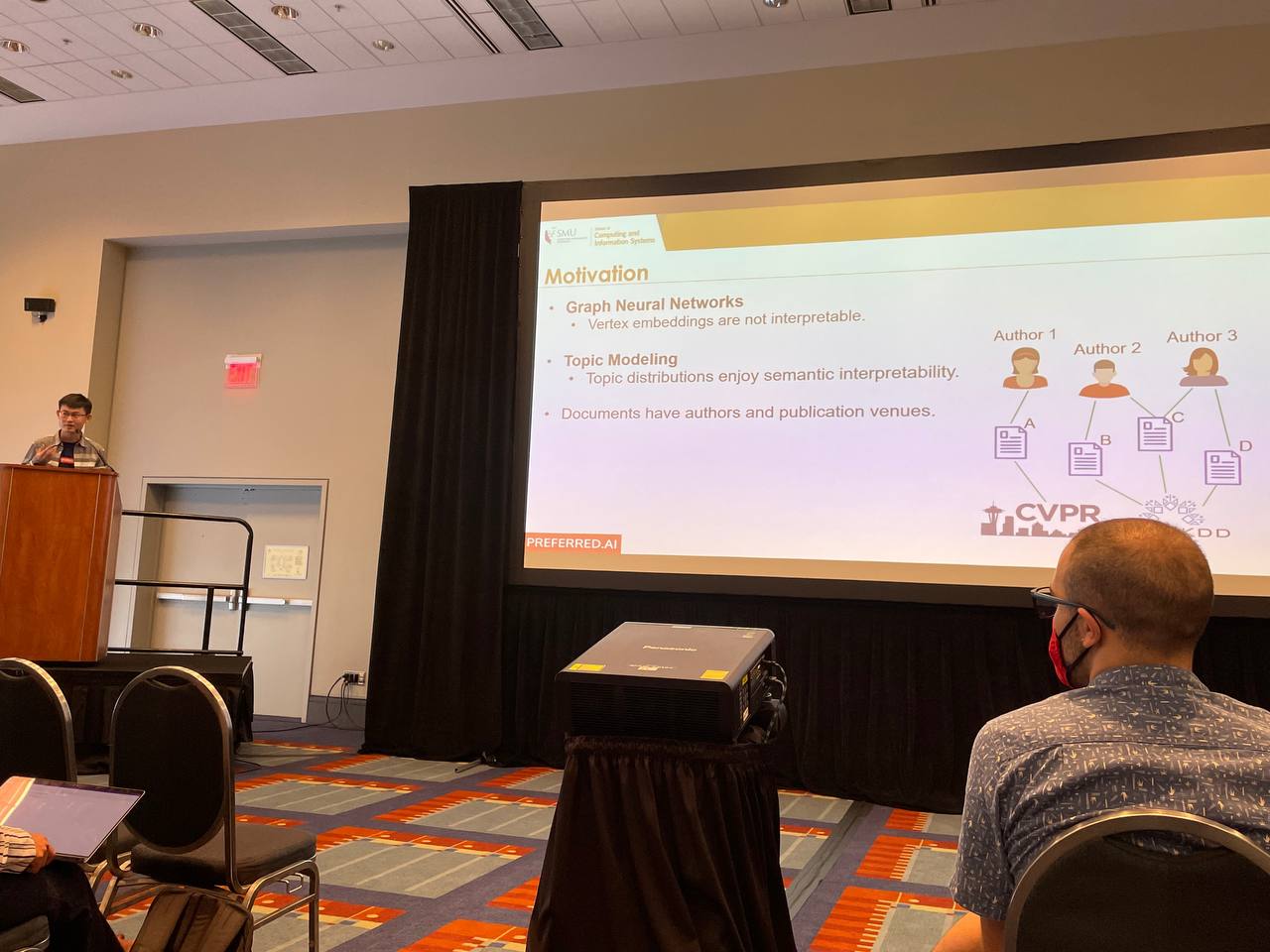 Zhang Ce giving a 15-minute oral presentation for his paper