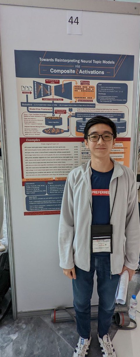 Evidence that Jia Peng attended his allotted poster session slot at EMNLP 2022, where he tried to sell his paper to conference attendees.