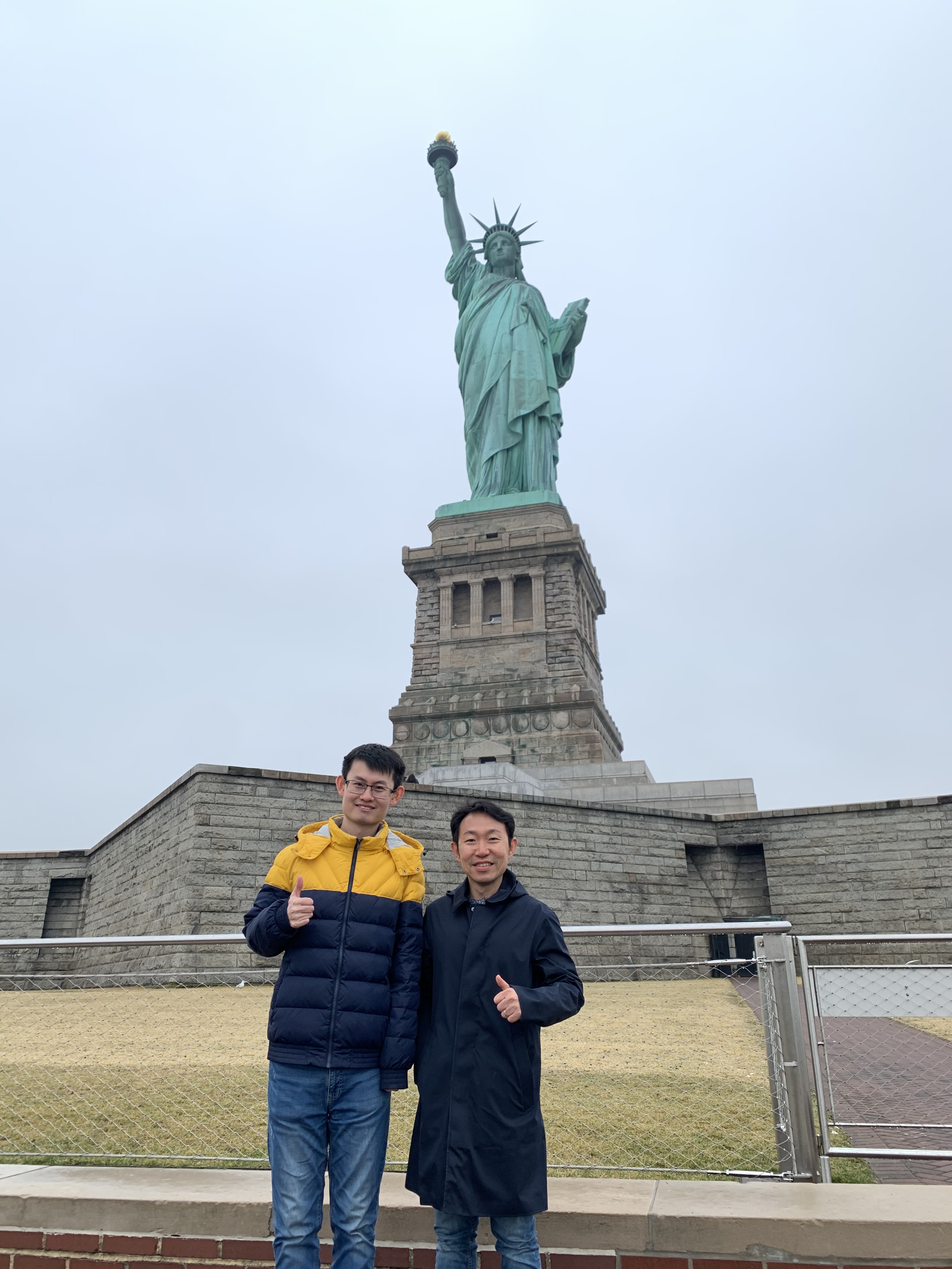 Zhang Ce and Hady’s appointment with the Lady of Liberty on a cold winter day