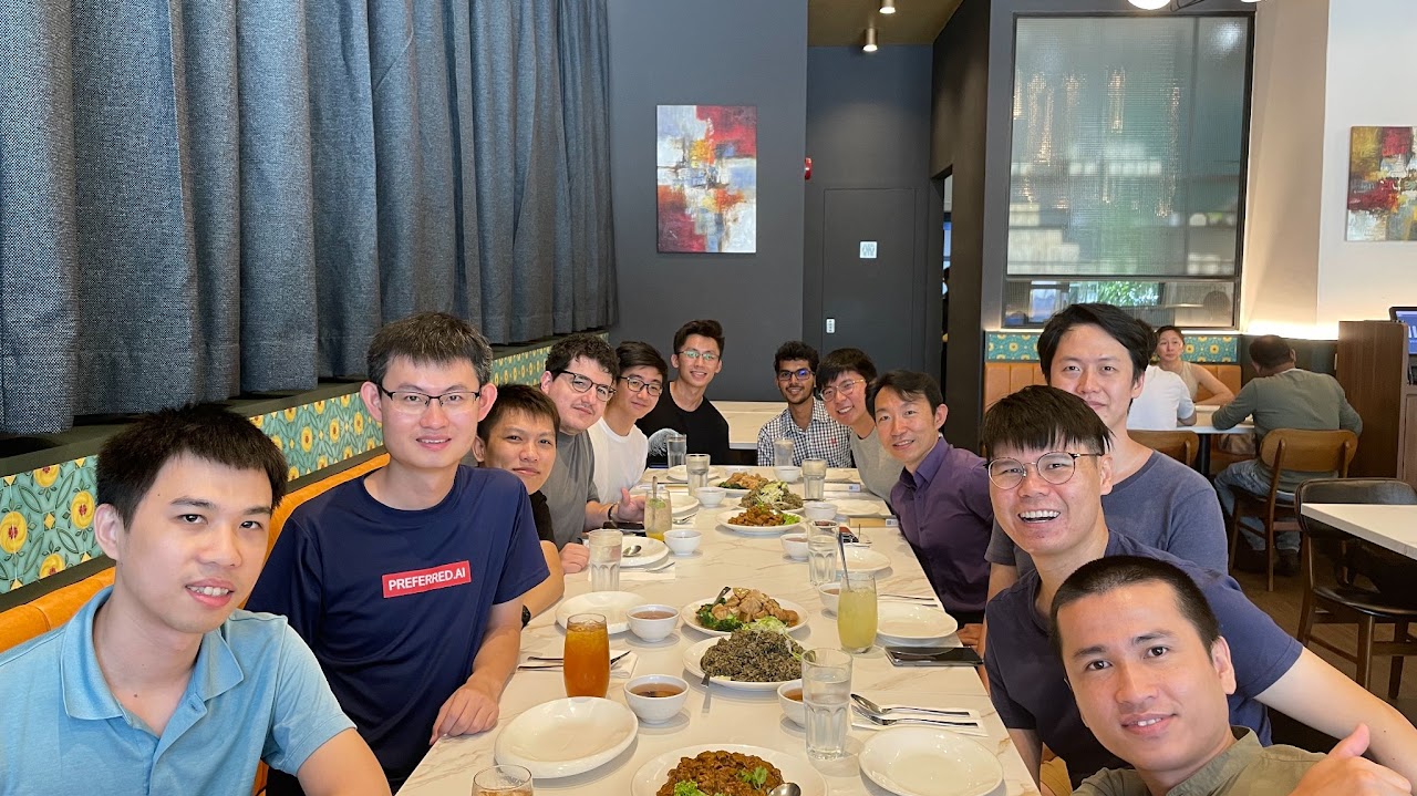 Post-defense celebration with a group lunch at the Whole Earth