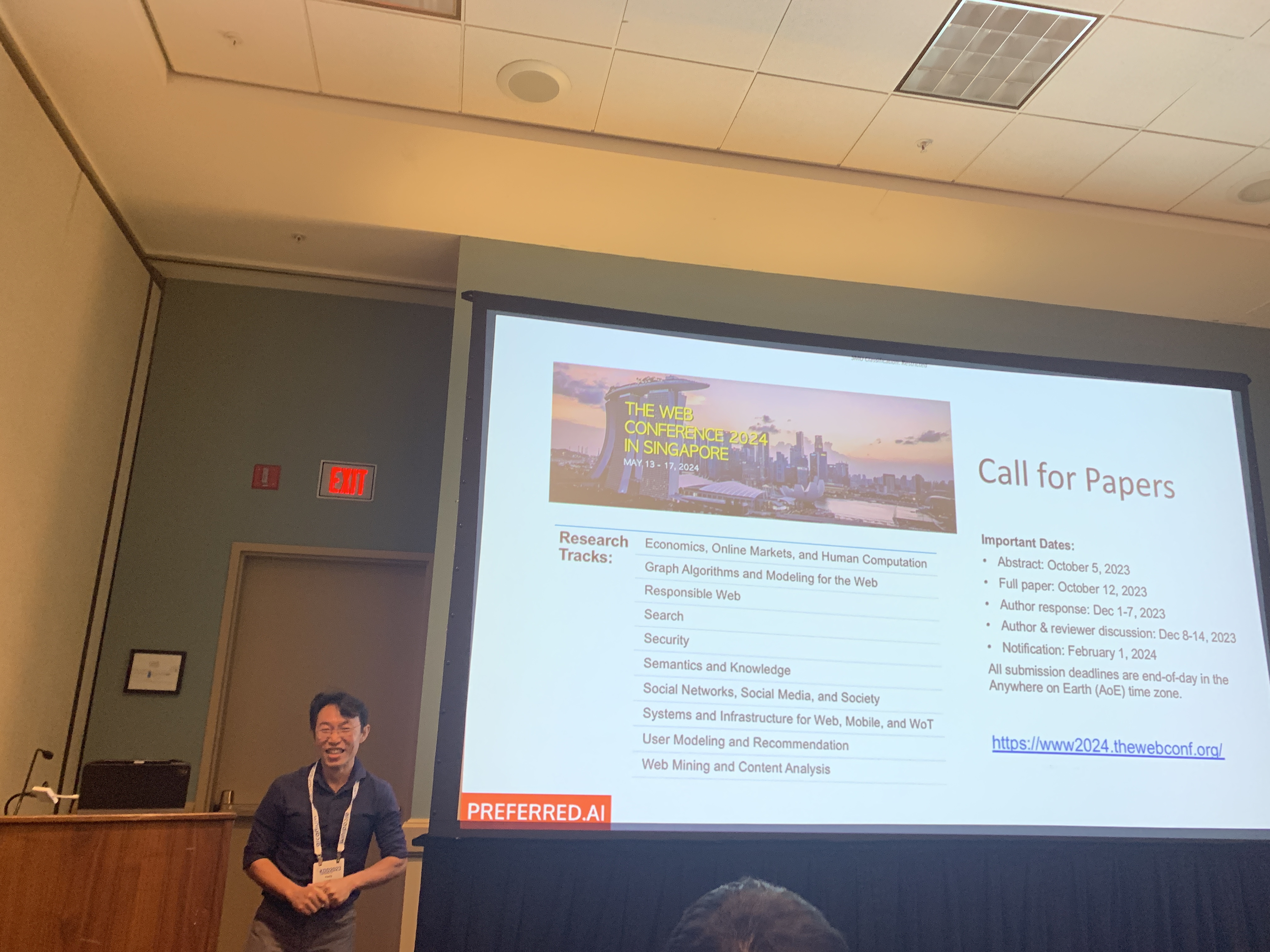 Hady advertising the Web Conference 2024