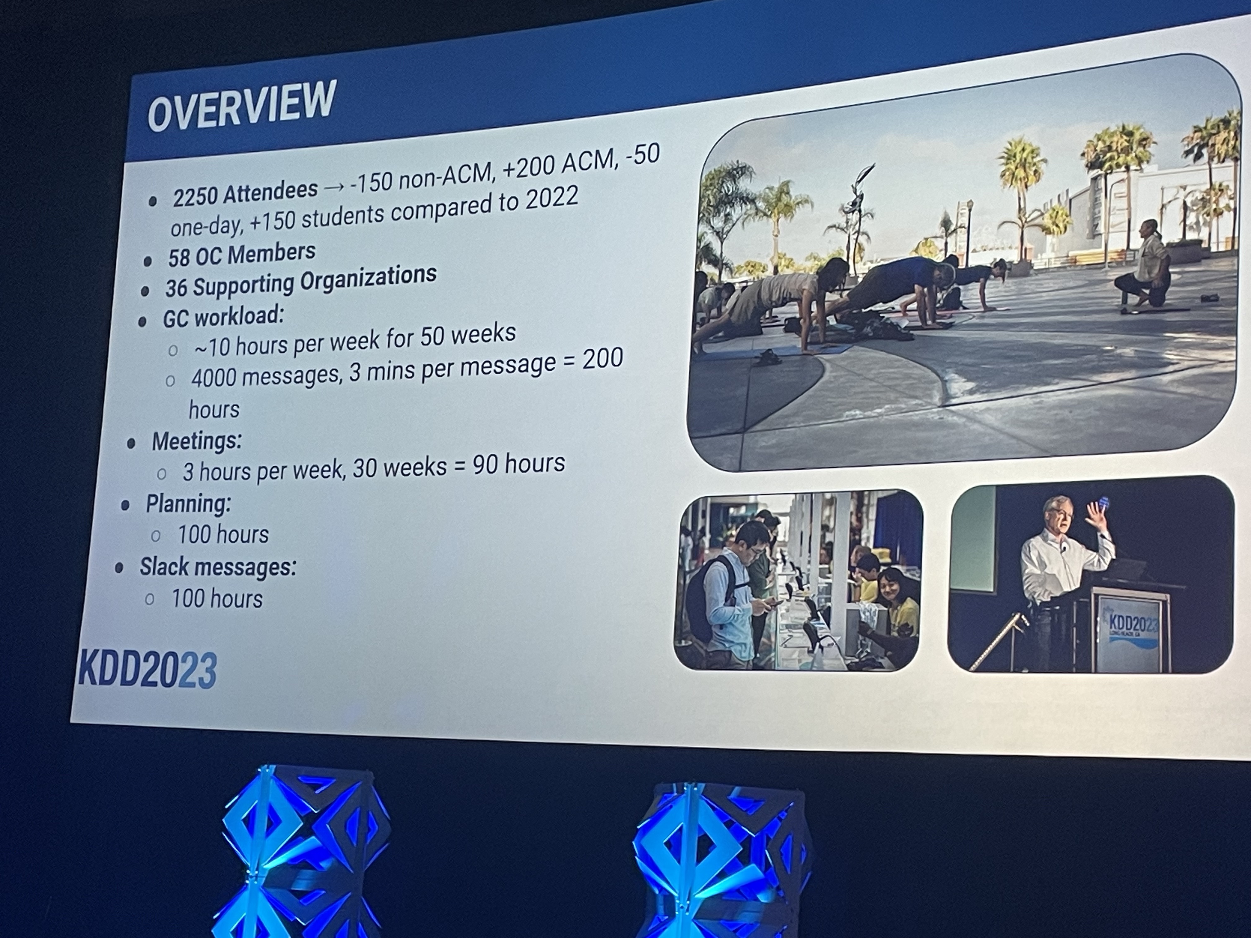 Rich program included yoga in the morning