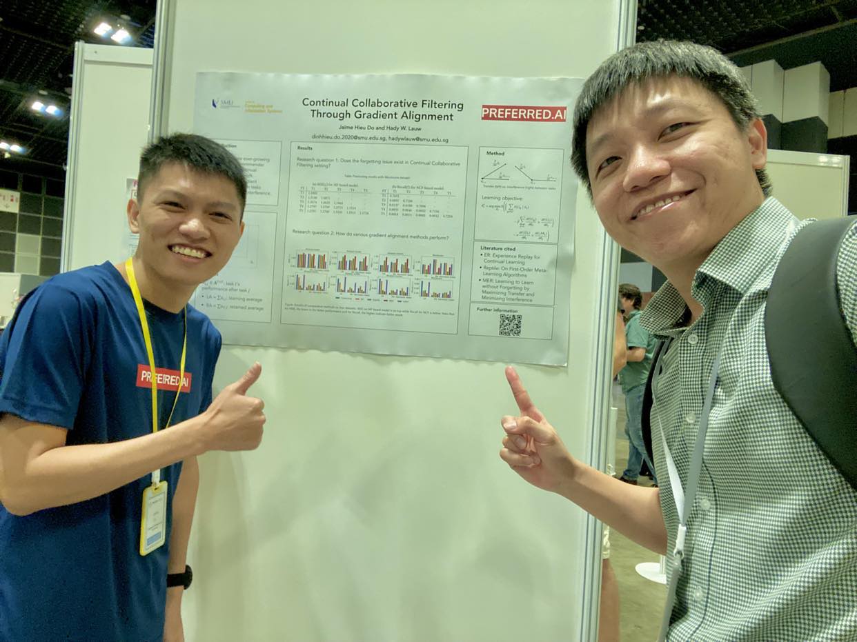 Hieu and Son at the poster.