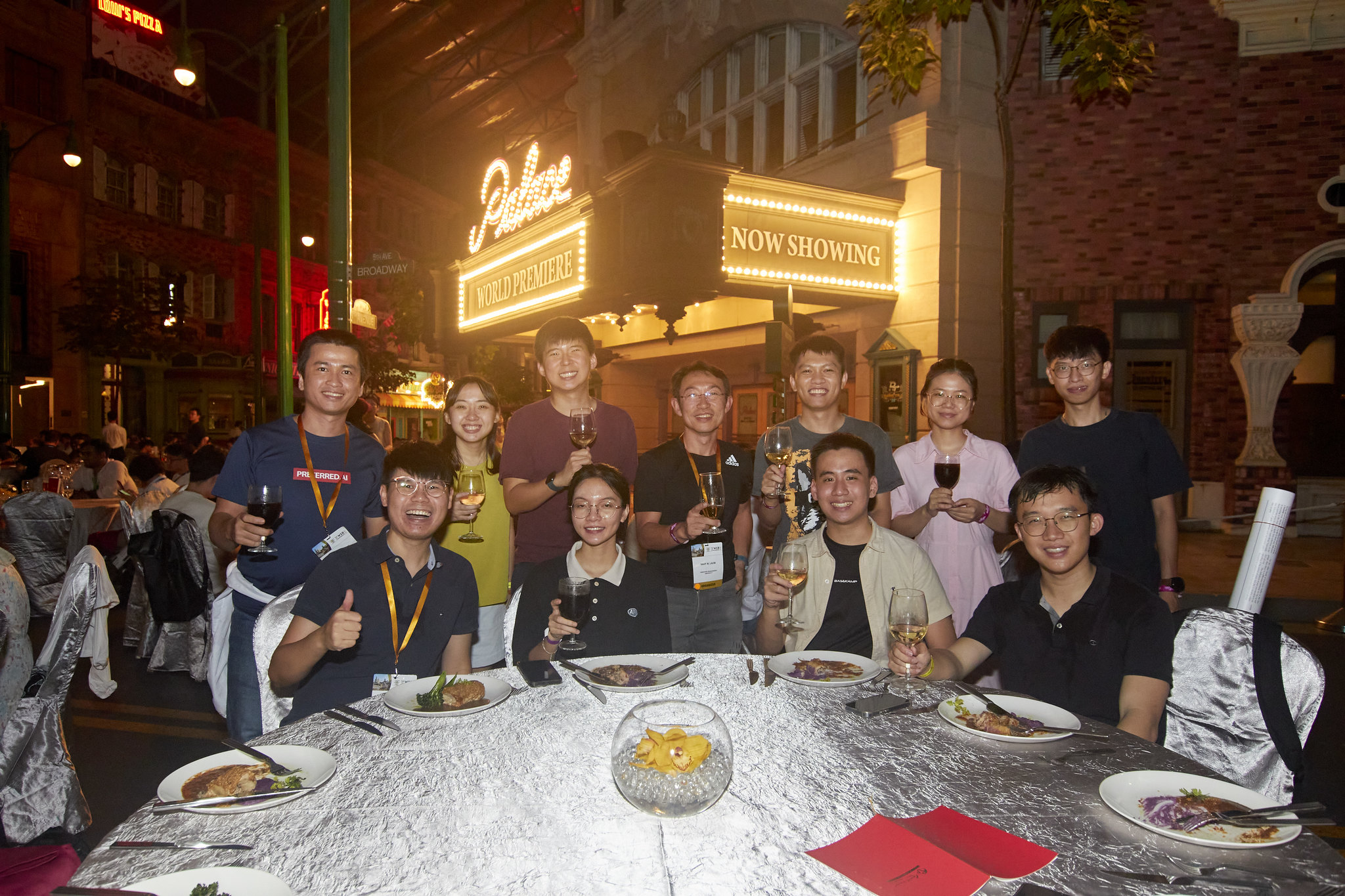 PreferredAI table during dinner at the Universal Studios Singapore